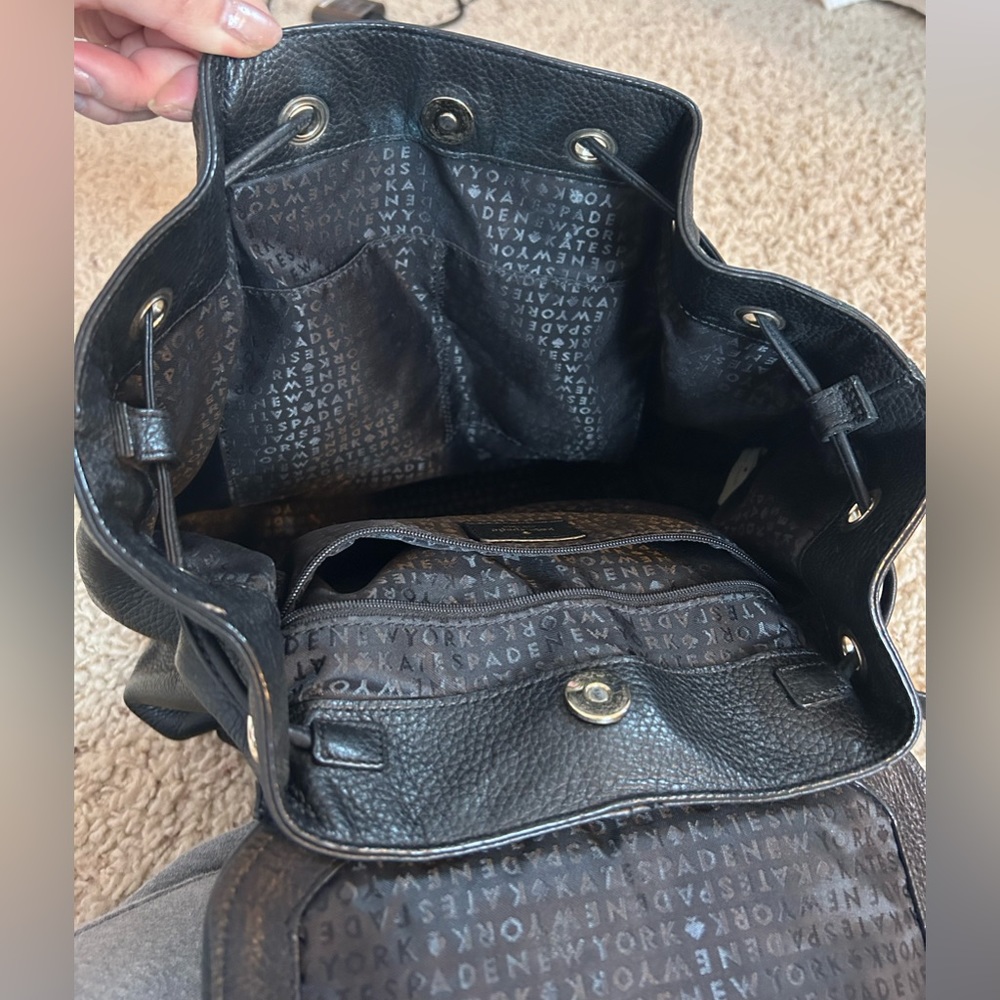 Kate Spade Black Drawstring Backpack - image 4